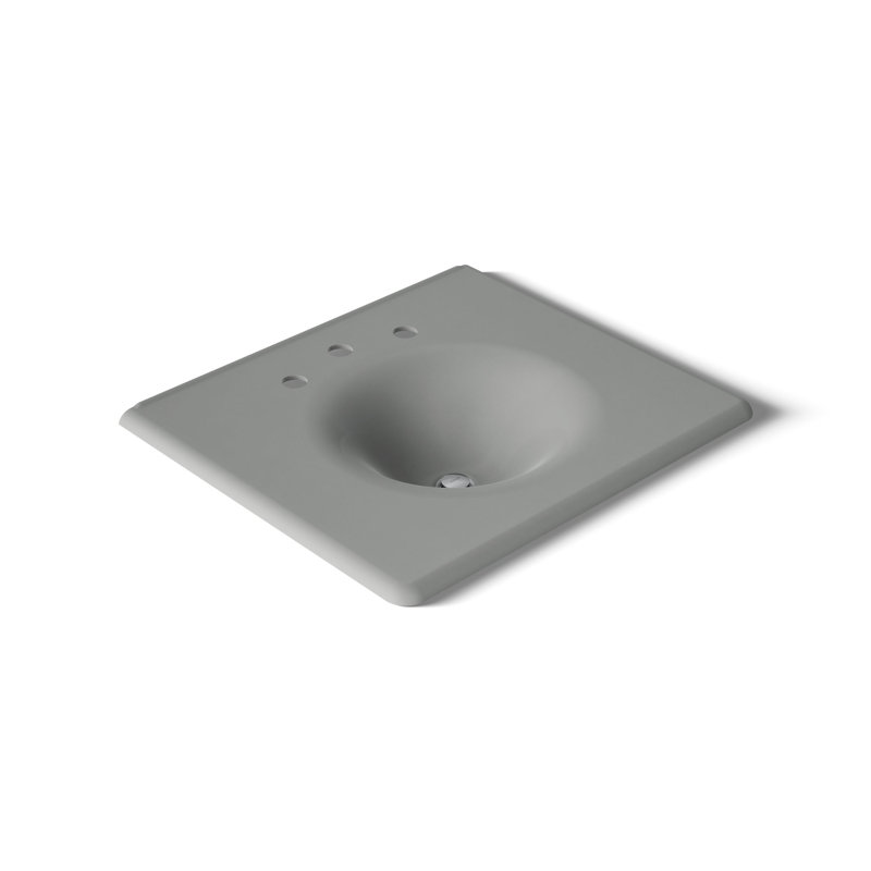 Iron Impressions 26" Single Bathroom Vanity Top, Basalt, Basalt, 8'' Widespread