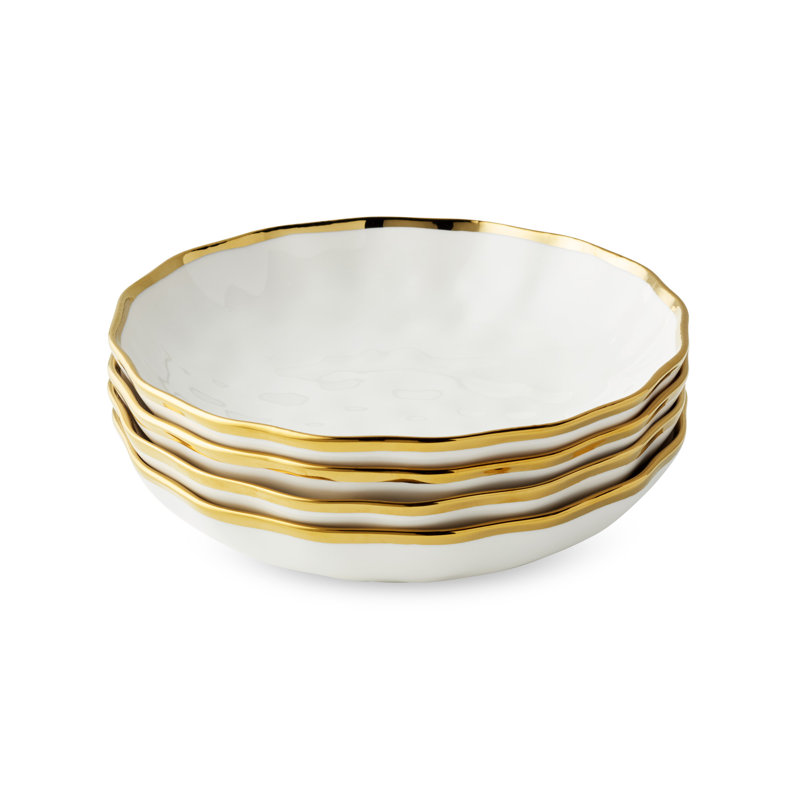 Ensemble de 4 bols à soupe Regency Gold 9 po x 2 po