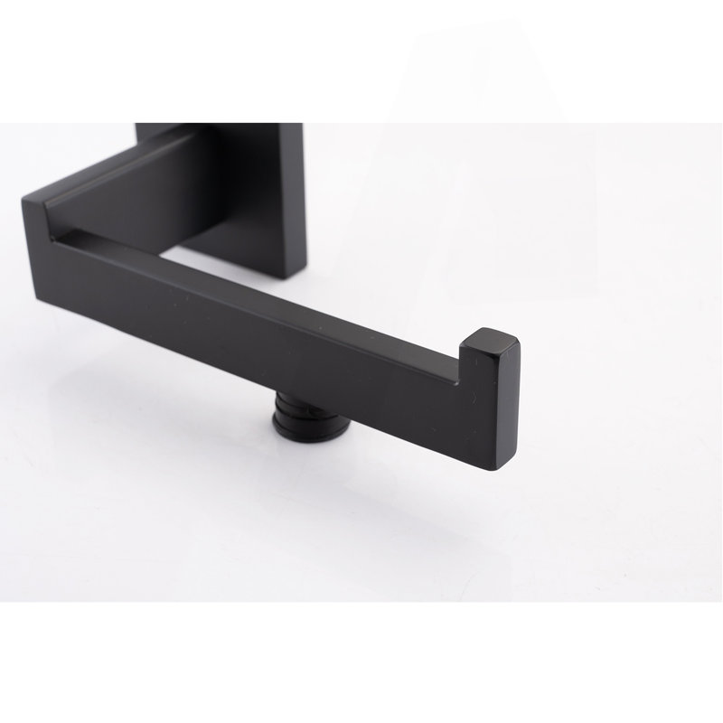 Ensemble de quincaillerie de salle de bain 6 pièces, Noir mat