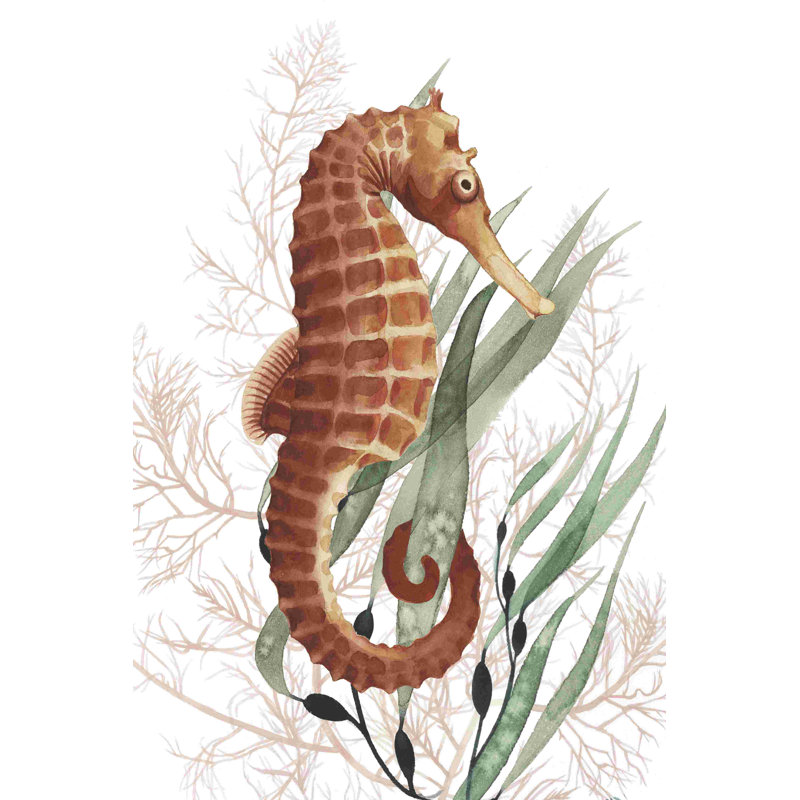 " Seahorse Treasures I " by Grace Popp, 18" H x 12" W  
