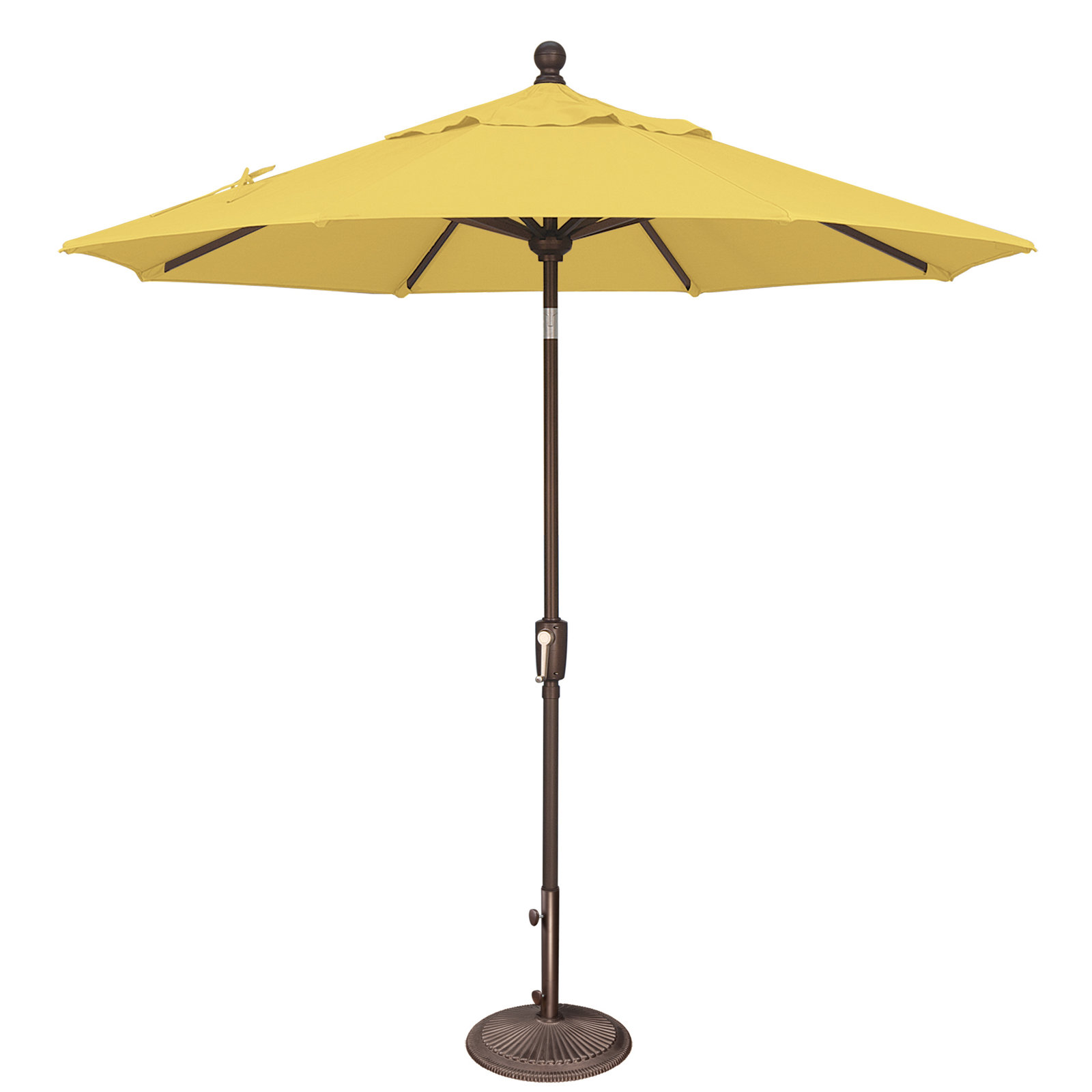 Launceston Market Umbrella, Lemon Solefin, Bronze, 96" H x 90" W x 90" D