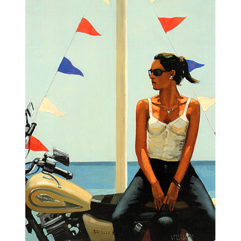 La Fille? la Moto, H 24 po x l 19 po