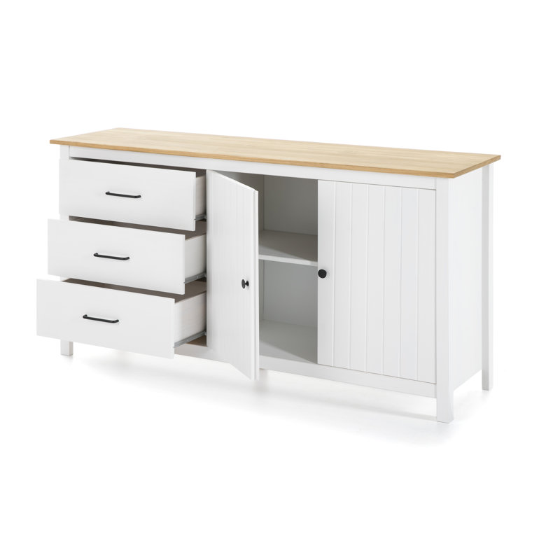 Giannini 150cm Solid Wood Sideboard, White