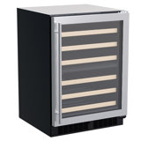23.88'' 40 Bottle Dual Zone Built-in Wine Refrigerator with Glass Door