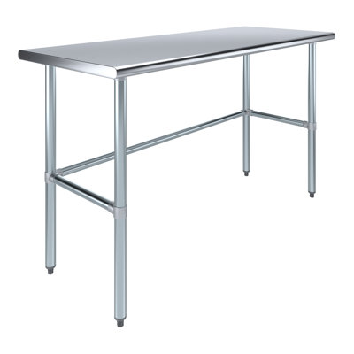 Stainless Steel Commercial Work Table with 1 Shelf, 24 in. W x 60 in. D