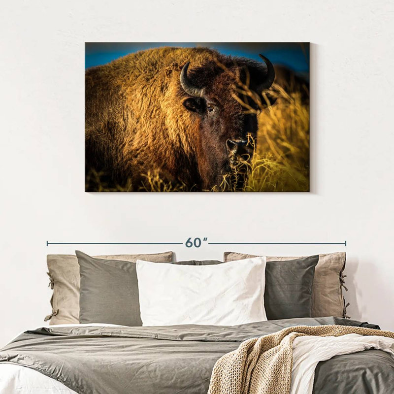 Brampt Grazing American Buffalo, 30" H x 45" W
