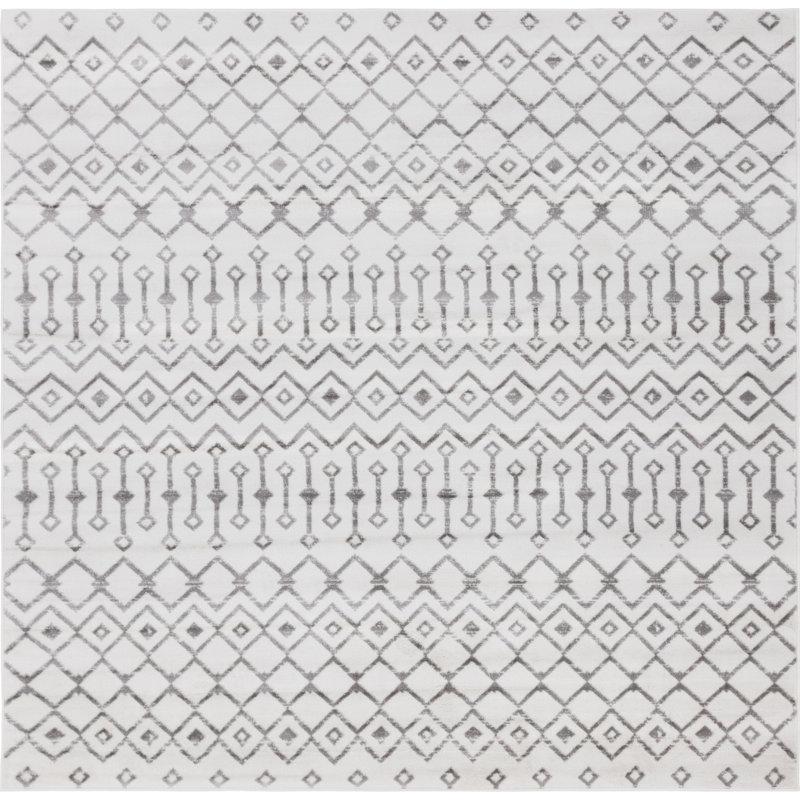 Rhodell Geometric Indoor Rug, Square 7'10"