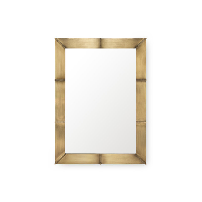 Brea Rectangle Brass Wall Mirror