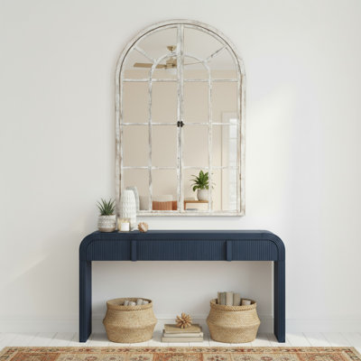 Console 31 po et miroir en bois 36 po pour table d'appoint