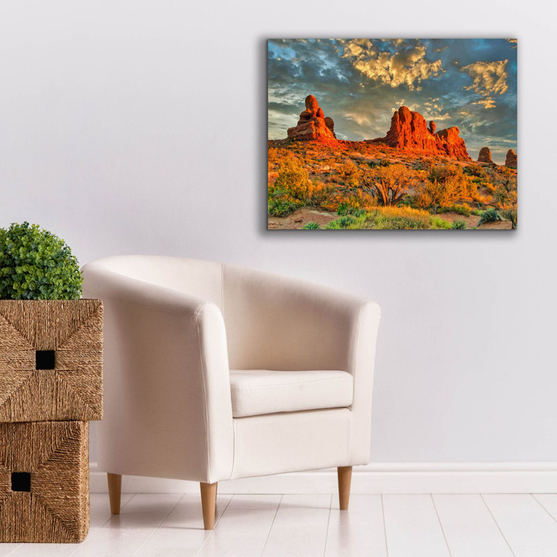 Art mural sur toile Millwood Pines «Southern Utah Late Af après midi» par Mark A Paulda, H 26 po x l 34 po x P 1,5 po