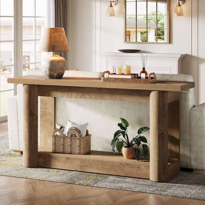 Console de 63 pouces Farmhouse, Brun chêne