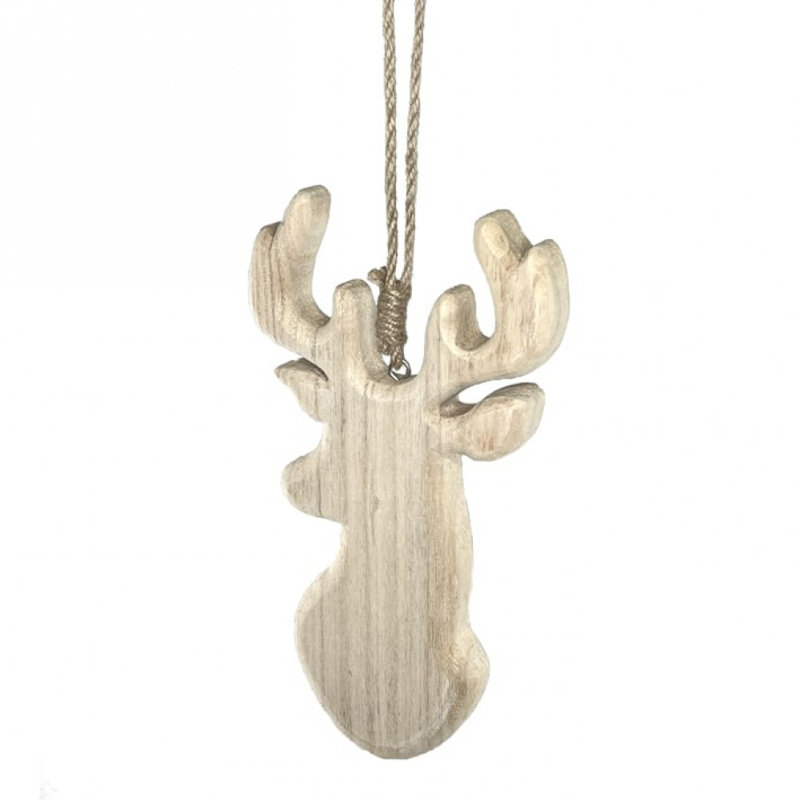 Wooden Deer Head Decoration