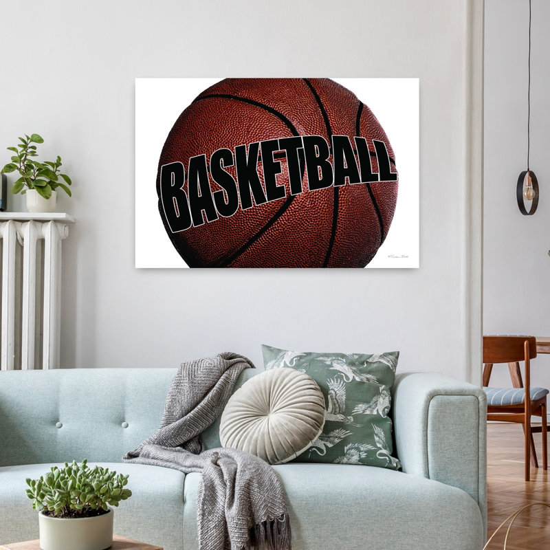 Basketball, art contemporain hivernal, H 24 po x l 36 po