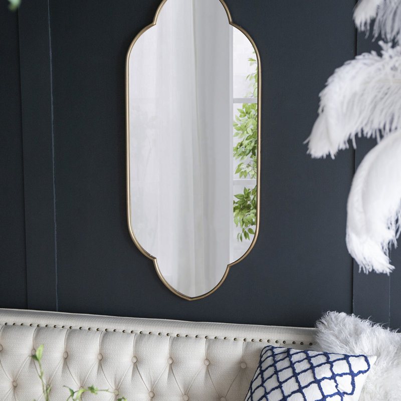 Decorative Wall Mirror with Notched Edges
