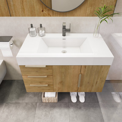 Meuble-lavabo mural simple 35 po Marijke