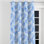 Rideaux occultants à motif floral - Rideau à œillets à motif de coquillage bleu côtier - 1 panneau