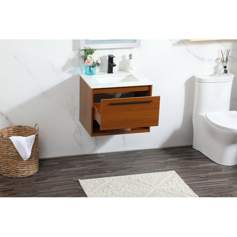 Meuble-lavabo simple 24 po, Teck