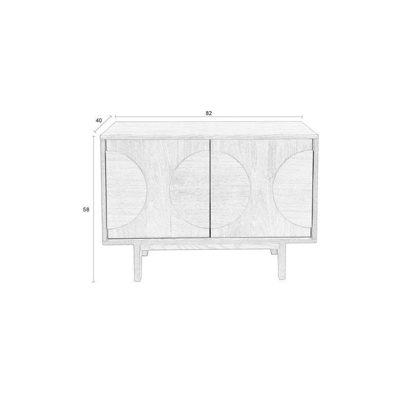 Groove Accent Cabinet, Dark Brown