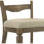 Chaises d'appoint (2) en chêne brun et patiné. Siège confortable avec coussin de 2 po et mousse D22. Fabrication en bois massif. Aspect classique et polyvalent. Élégantes caractéristiques cannelées antiques. P 19,49 po x l 38,44 po, H 34,7 lb.