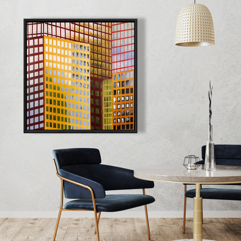 Skyscrapers - Construction de villes, toile encadrée pour la décoration intérieure
