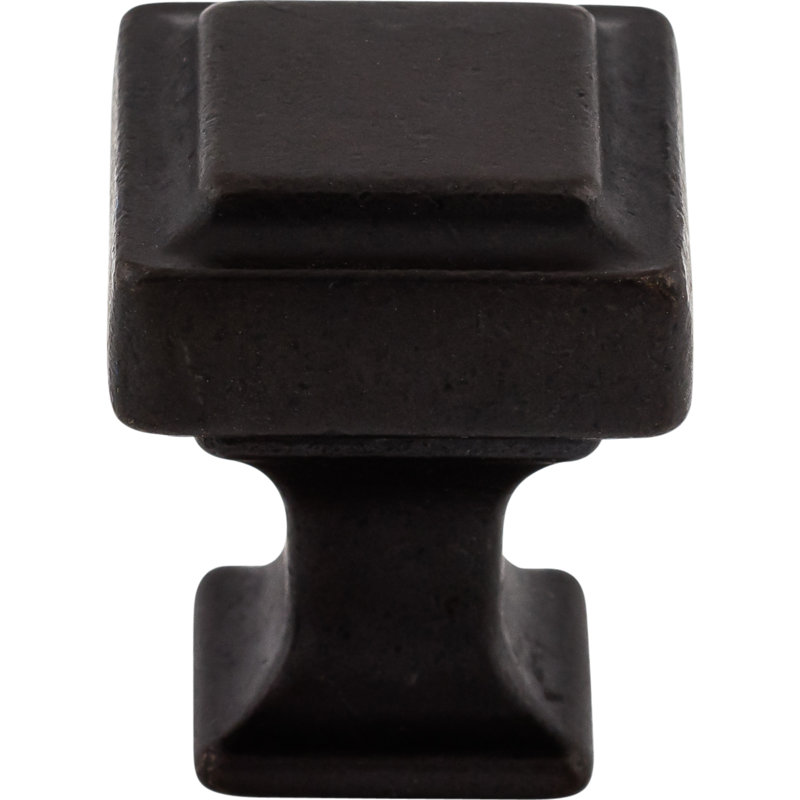 Ascendra Square Knob, Sable, 1 1/4" Length