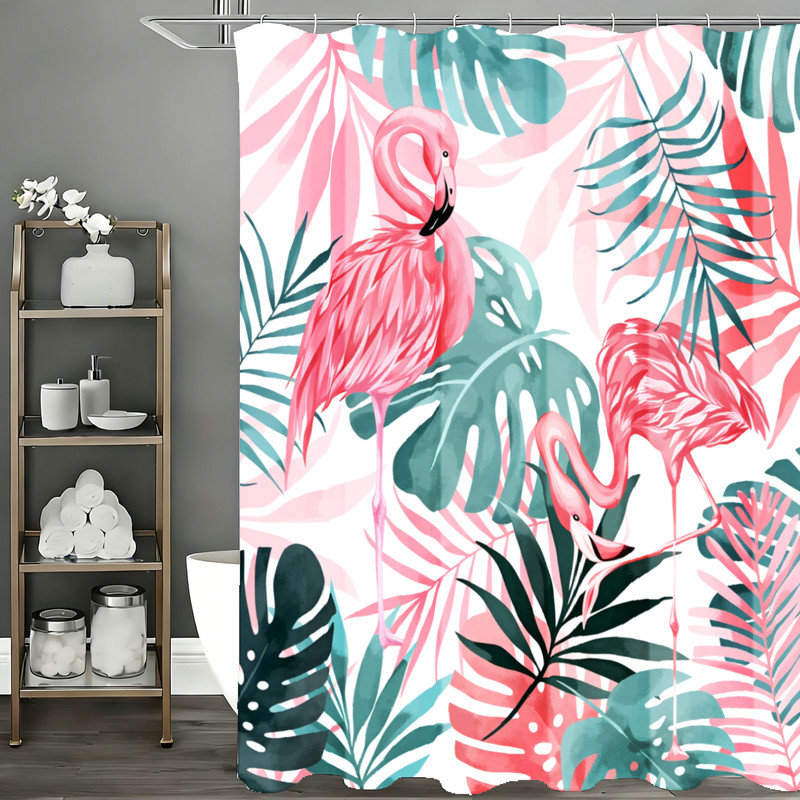Shower Curtains with Hooks Included