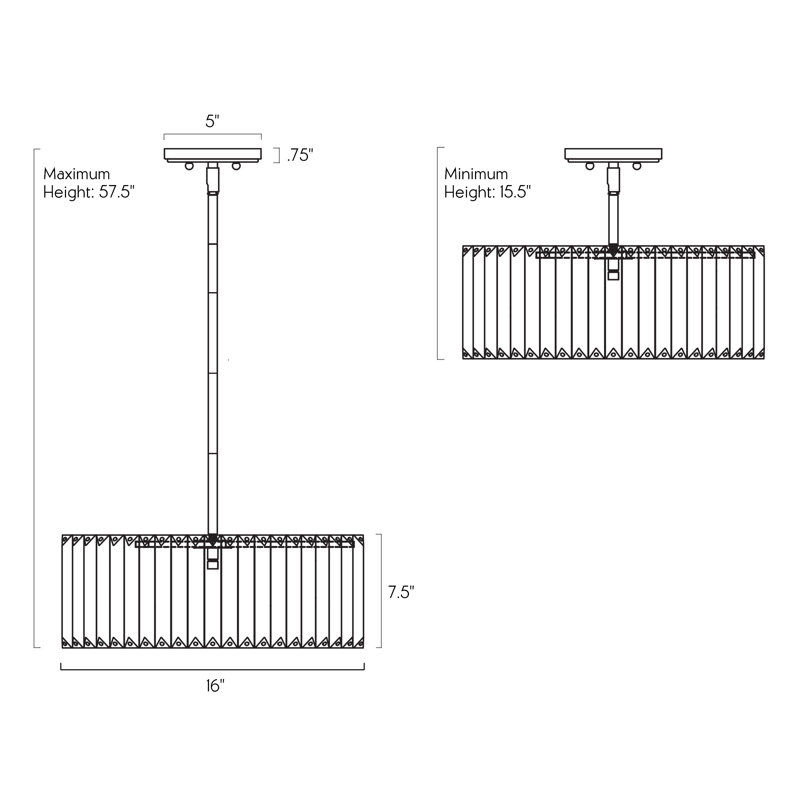 Luminaire suspendu tambour unique à 4 lumières Milewski