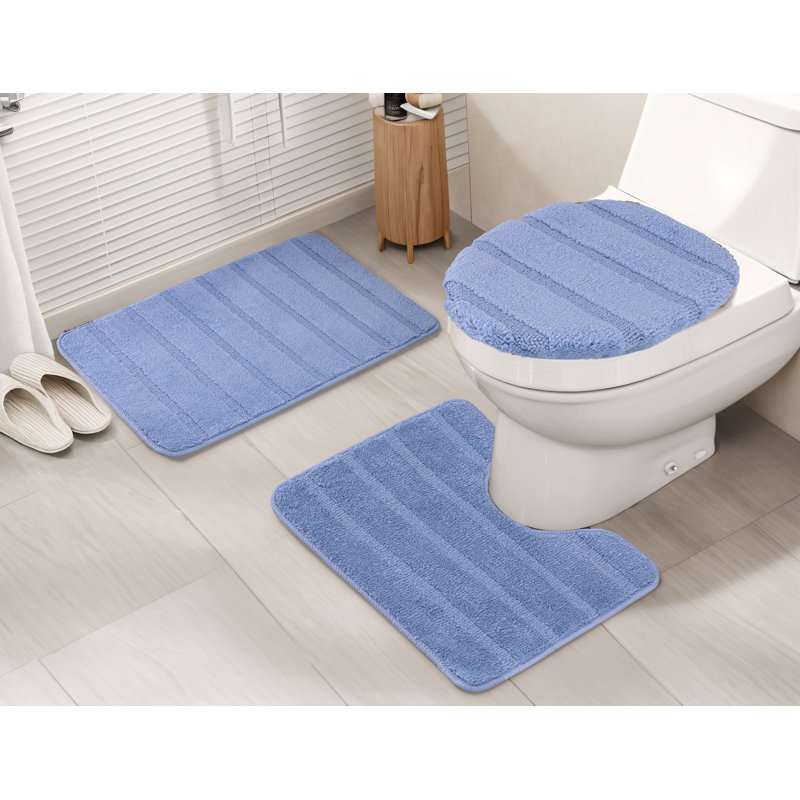 Lesage Non-Slip Bath Rug, Blue