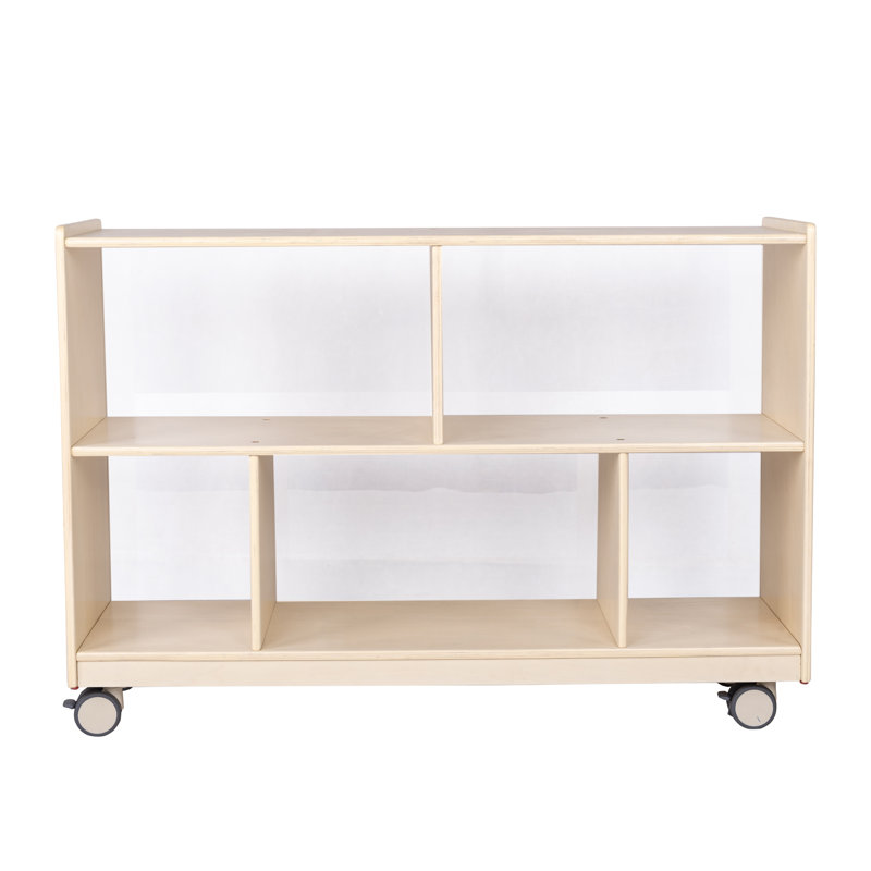 Rangement mobile à 2 tablettes H 29 po avec dossier transparent - assemblé