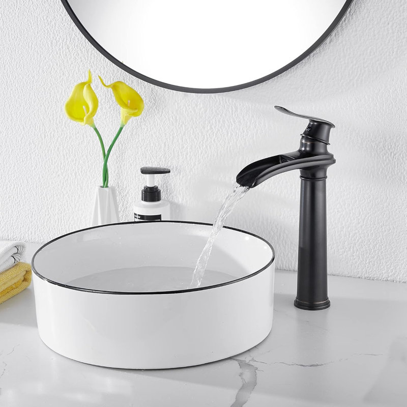 Single-handle Bathroom Faucet with Drain Assembly, Oil Rubbed Bronze