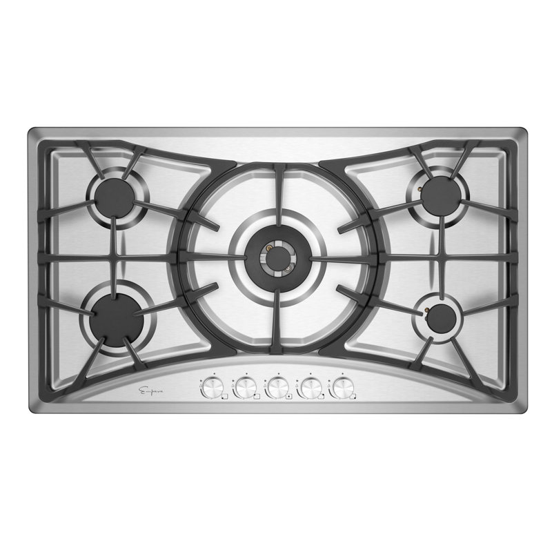 Plaque de cuisson au gaz 36 po avec 5 brûleurs