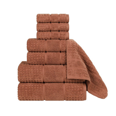   Zero-Twist Cotton Towel Set - Honeycomb Waffle Texture - Quick-Dry