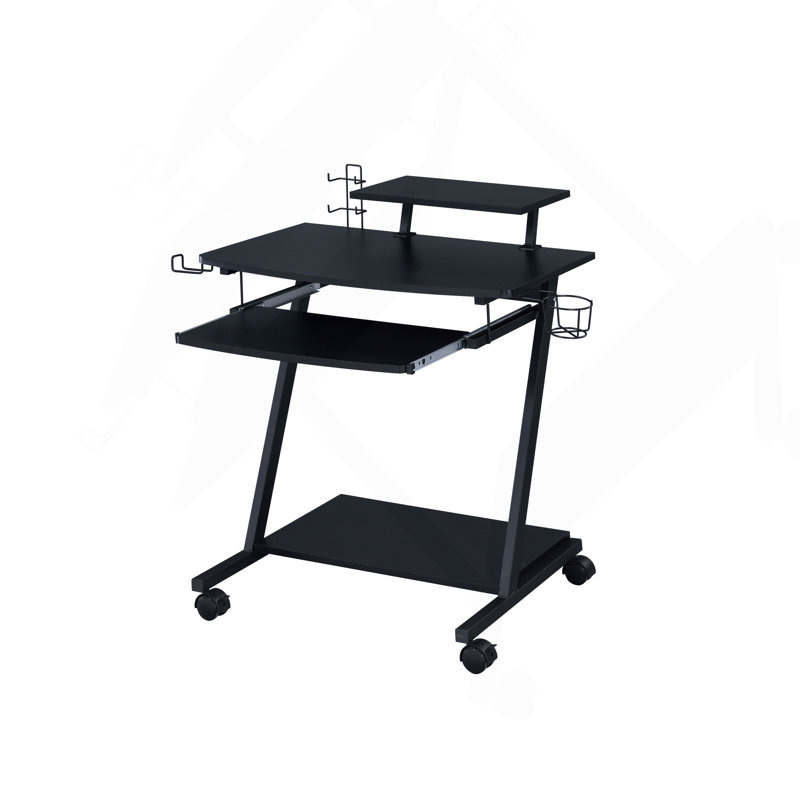 Bureau de jeu à finition noire