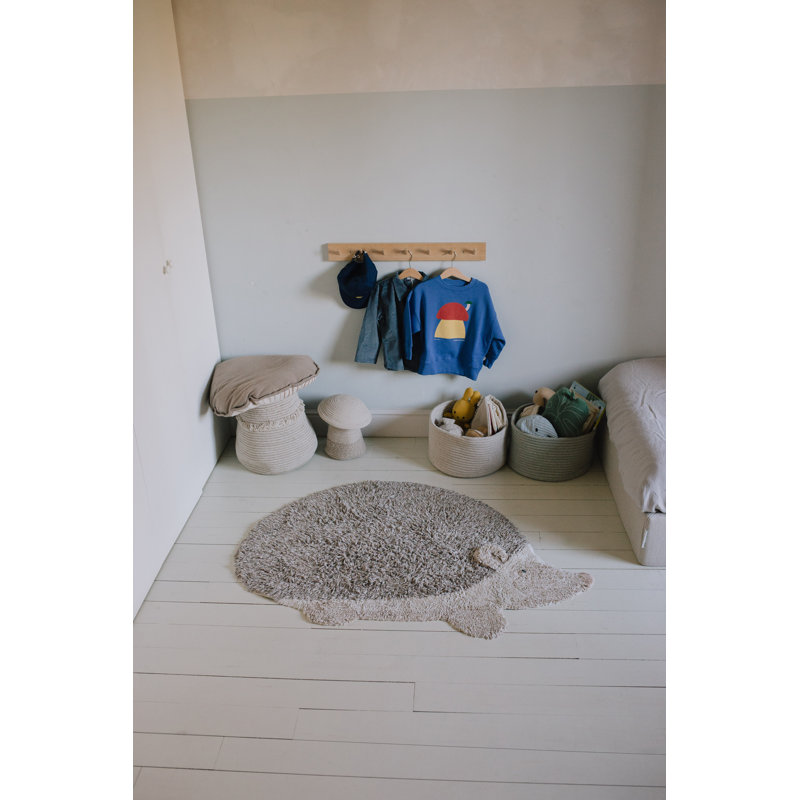 Washable Animal Cotton Rug Hedgehog