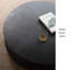 Table basse ronde en bois manufacturé noir