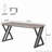 55 Inches Modern Writing Desk With Z-Shaped Metal Legs-952258783