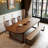 Brown Solid Wood Rectangular Dining Table-115998909