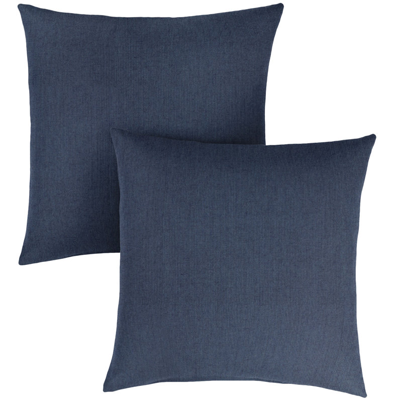 Housse et insert de coussin d'extérieur Ashbrun Sunbrella, Sunbrella Spectrum indigo, Carré 24 po