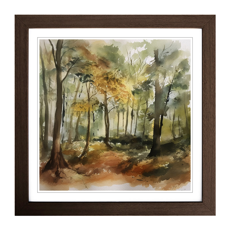 Single Picture Frame Print on Wood, Walnut