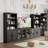Wood Storage Cabinet with Adjustable Shelves without Doors-349223090-349223086