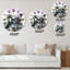 Noir et rose sur blanc - horloge murale moderne-755079105