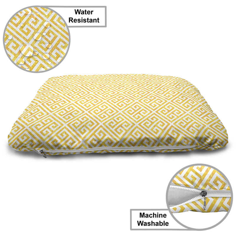 Lit pour chien Ambesonne, Jaune