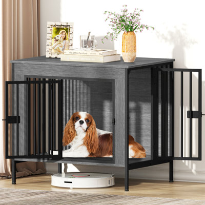 Large Furniture Style Pet Crate With Divider