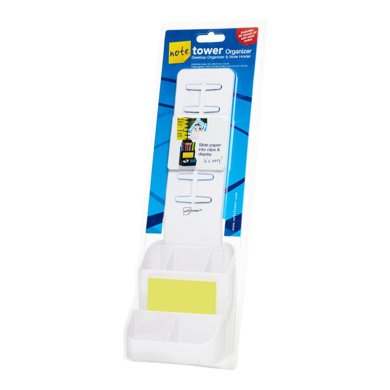 Organisateur de bureau autocollant, Blanc
