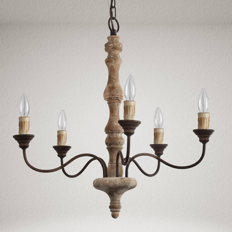 Houghtaling 5 - Light Dimmable Chandelier, 25.4" H x 24.2" W x 24.2" D