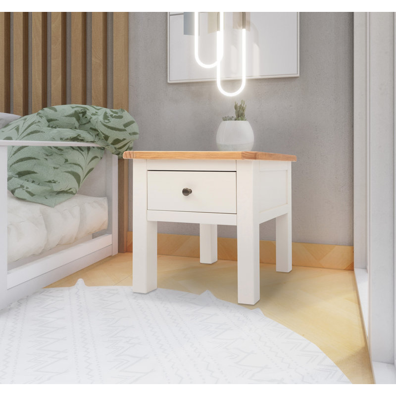 End Table, Natural/White