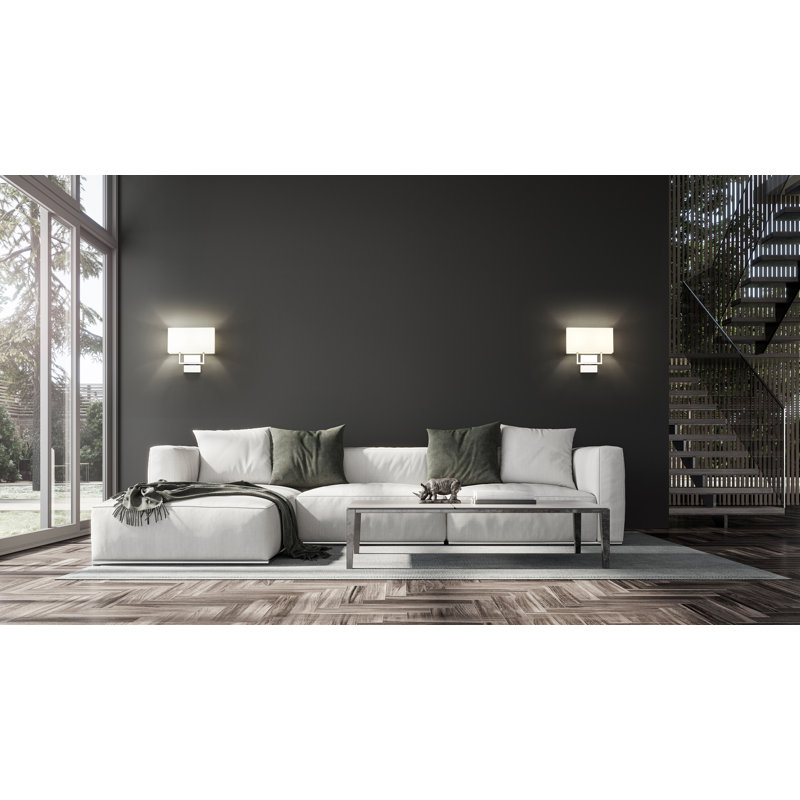 Tato 2 Light Wall Sconce, Polished Nickel