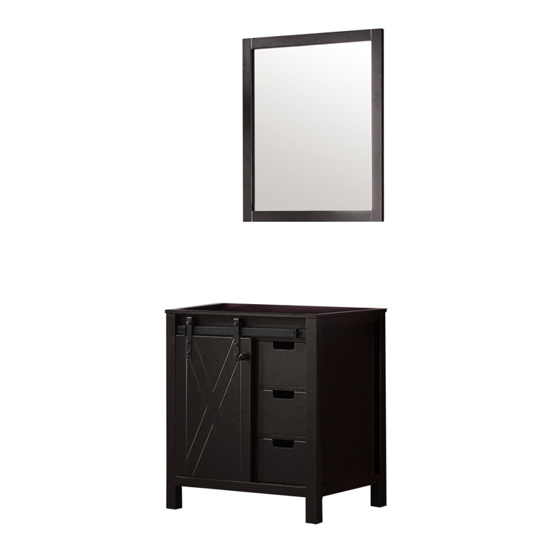 Meuble-lavabo brun 30 po X P 22 po , Avec 28 po Miroir, Brun