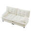 77 po à 2 places avec tissu en chenille beige respirant et coussins de siège, convient au salon appartement de chambre à coucher, conception modulaire, différentes configurations de sièges, structure idéale