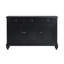 Table basse 55,5 po à 3 tiroirs et 3 portes en bois massif noir 55,5 po-1086834130